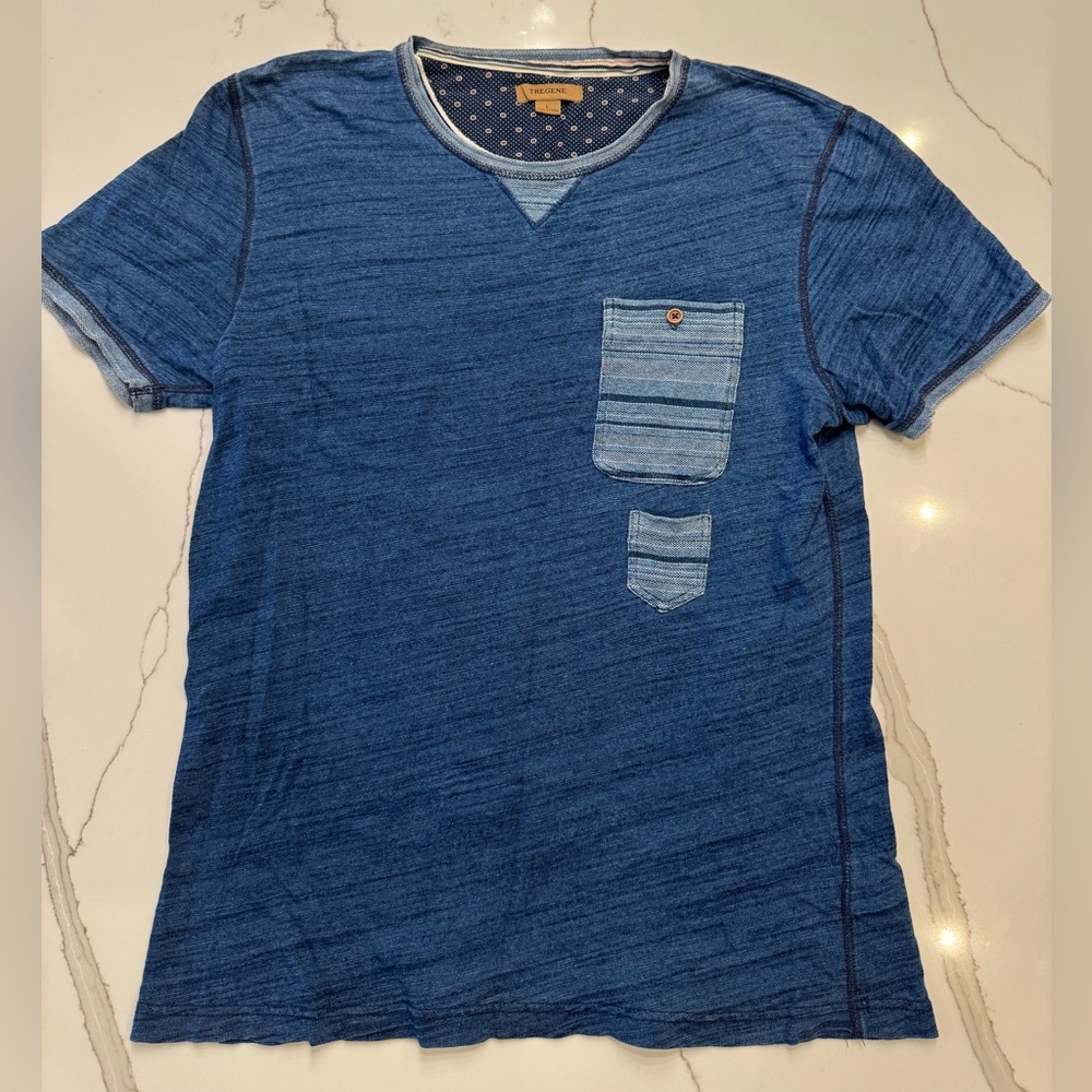 Tregene Navy Shirt with double pocket Detail - Size L